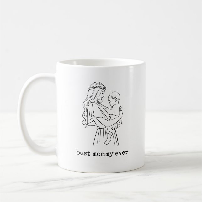 Minimalistisk babykaffemugg | knippe glädje kaffemugg (Vänster)