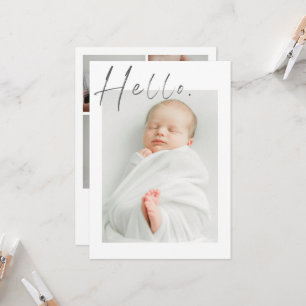 Minimalistisk babykort för annonsering inbjudningar