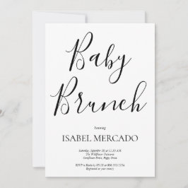 Minimalistisk babyskabb Baby Brunch Inbjudningar