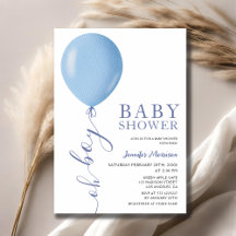 Minimalistisk babyskare Oh Boy Blue Balloon