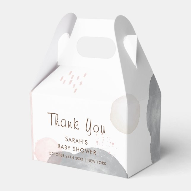 Minimalistisk babyskiss för vattenfärgsfärg i Boho Presentaskar (Framsidan Sidan)