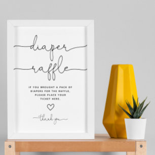 Minimalistisk babyskylt för Gender, hårstråle Poster