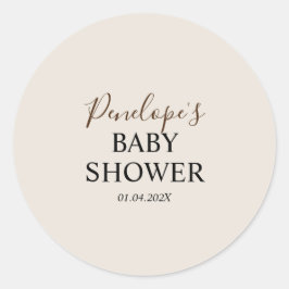Minimalistisk babystödraster runt streck klistermärke