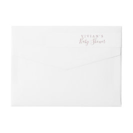 Minimalistisk babystöld Ro Guld runt etikett