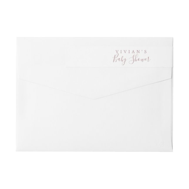 Minimalistisk babystöld Ro Guld runt etikett (Baksidan)