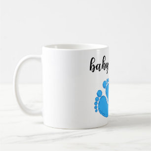 Minimalistisk babystötdämpare för baby-föda, blått kaffemugg