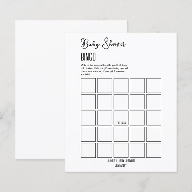 Minimalistisk babystövel Bingo (Fram/baksida)