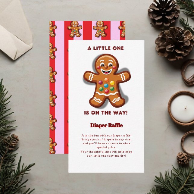 Minimalistisk babystövel för lilla ett gingerbröd tilläggskort (Skapare uppladdad)