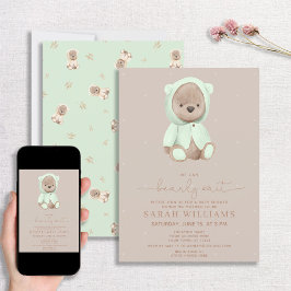 Minimalistisk babystövel för tidiga väntetider, Gr Inbjudningar