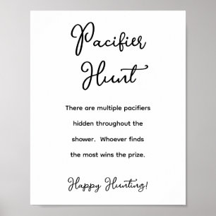 Minimalistisk babystövel Nappar Hunt Poster