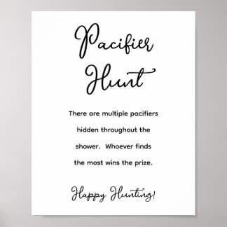 Minimalistisk babystövel Nappar Hunt Poster