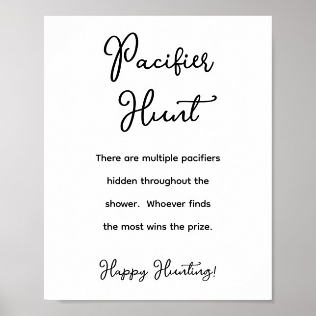Minimalistisk babystövel Nappar Hunt Poster (Framsidan)
