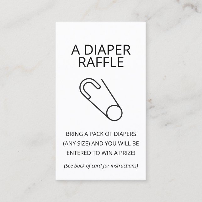 Minimalistisk babystövel Raffle Biljett (Framsida)