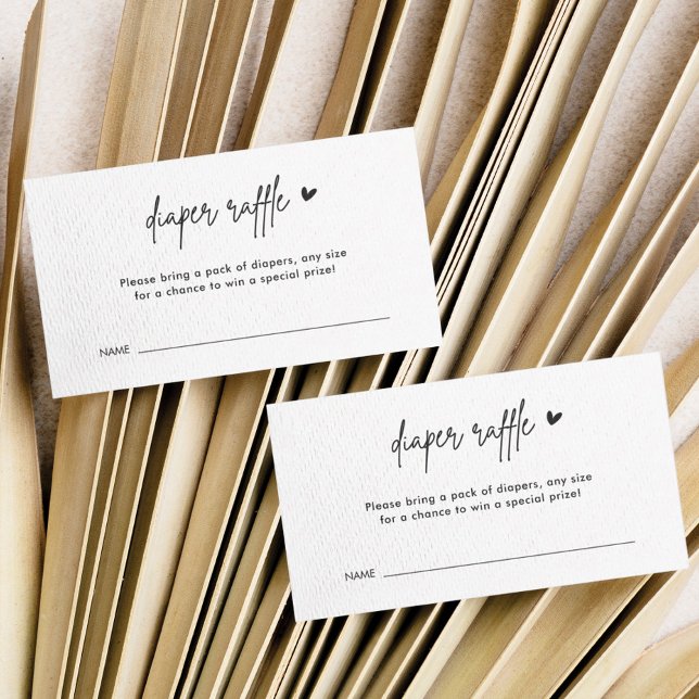 Minimalistisk babystövel Raffle Biljett Tilläggskort (Skapare uppladdad)