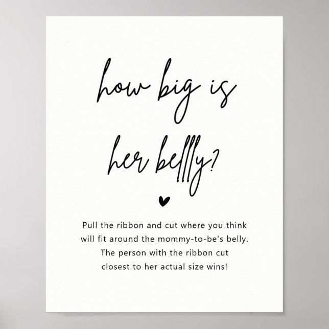 Minimalistisk babyvisa hur stor hennes skelettsign poster (Framsidan)