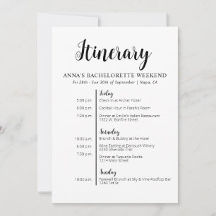 Minimalistisk bachelorette Internationell inbjudan