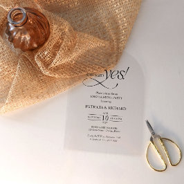 Minimalistisk Båge Hon Sa Ja Förlovningsfest