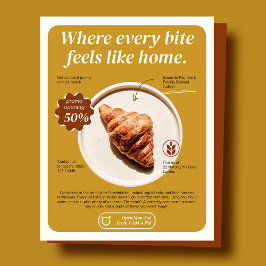 Minimalistisk Bakery Flyer
