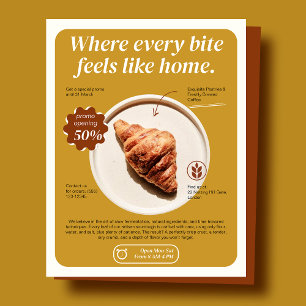 Minimalistisk Bakery Flyer