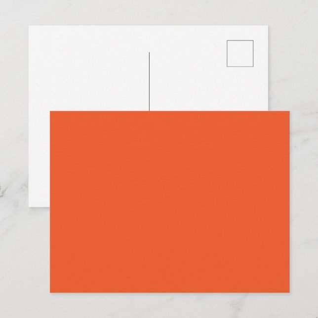 Minimalistisk bakgrund för Bright Orange Inbjudan Vykort (Fram/baksida)
