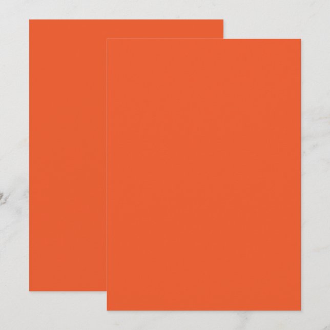 Minimalistisk bakgrund för Bright Orange Meddelande (Fram/baksida)