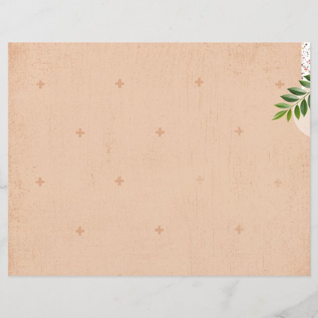 Minimalistisk bakgrund Grunge Art Journal Papper (Framsida)