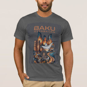 Minimalistisk Baku Cyber-Terminal Urban Streetwear T Shirt