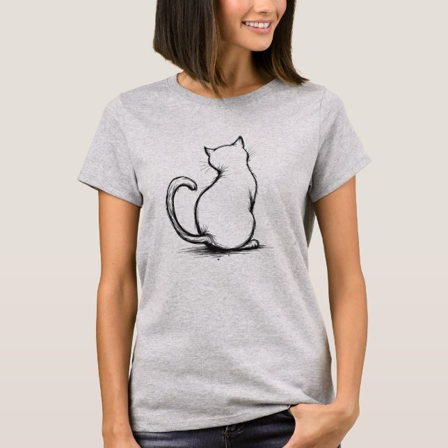 Minimalistisk bakvy för chassi t shirt (Framsida)