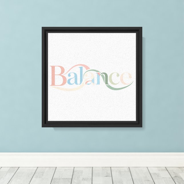 Minimalistisk "Balance" Wall Art - Wrapped Canvas  (Insitu (trägolv))