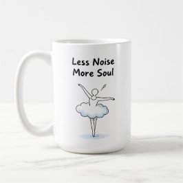 Minimalistisk Balettdansare Själ Citat Konst Kaffemugg