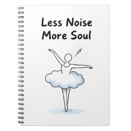 Minimalistisk balettdansare Själens Citat Konst Anteckningsbok