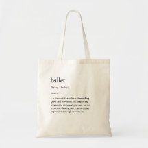 Minimalistisk Ballet Definition Tote Bag