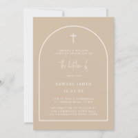 Minimalistisk baptism i neutraltens moderna Arch-s