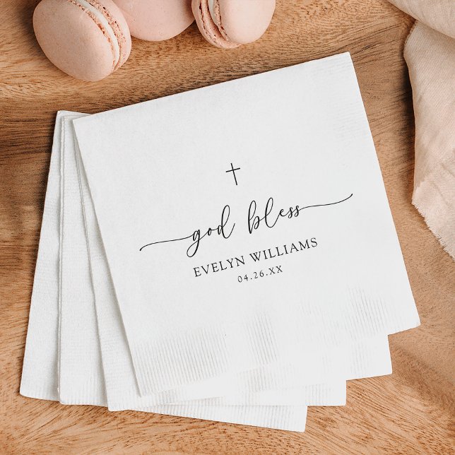 Minimalistisk Baptism i Personligen Kor Pappersservett (Skapare uppladdad)