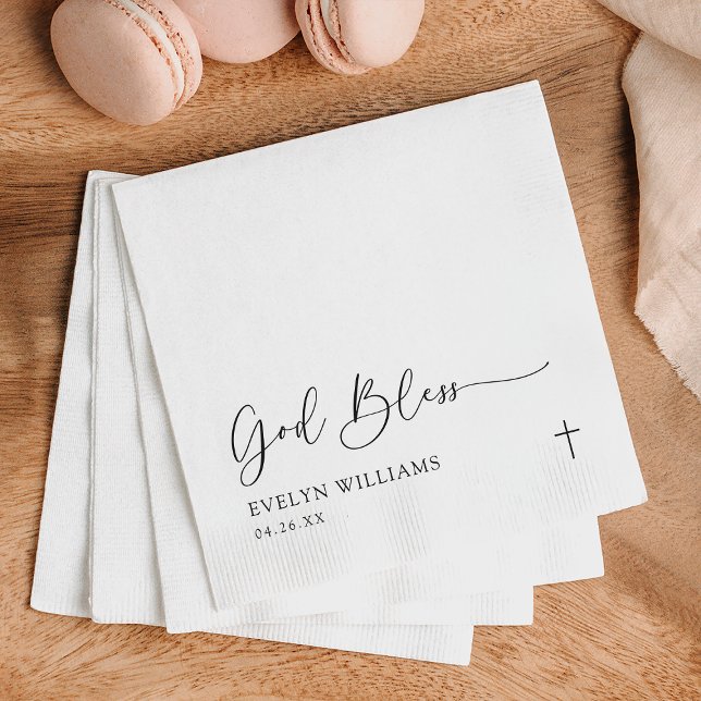 Minimalistisk Baptism i Personligen Kor Pappersservett (Skapare uppladdad)