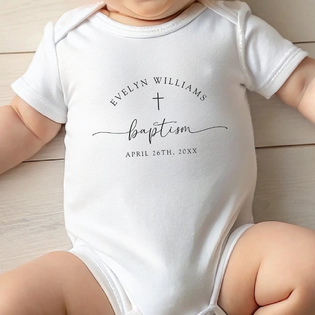 Minimalistisk Baptism-kontur för Personlig Kor T Shirt (Skapare uppladdad)