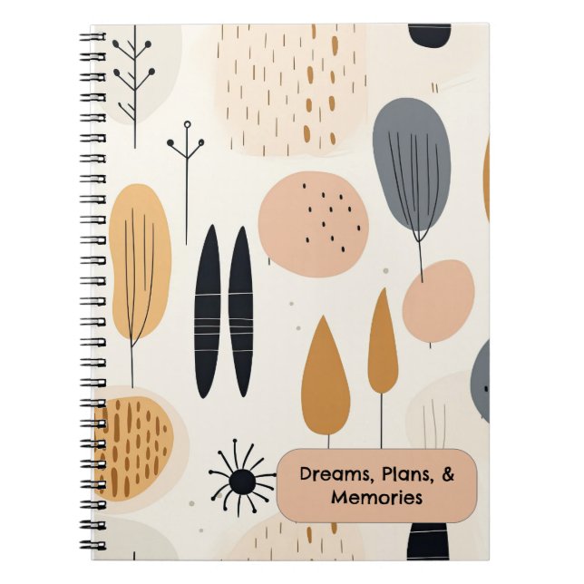 Minimalistisk bärbar Boho-stil-spiral Anteckningsbok (Framsidan)