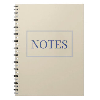 Minimalistisk bärbar dator med Beige och Blue Cont Anteckningsbok