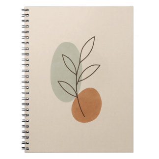 Minimalistisk bärbar Löv-dator - Boho-Abstrakt Anteckningsbok