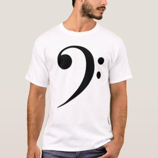 Minimalistisk Bas F-klav Musik Symbol Musiker T Shirt