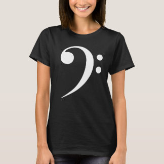 Minimalistisk Bas F-Nyckel Musik Symbol Musikälska T Shirt