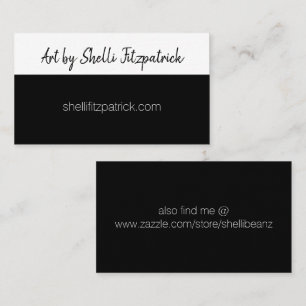 Minimalistisk Basic Black and White Classy-Anpassn Visitkort