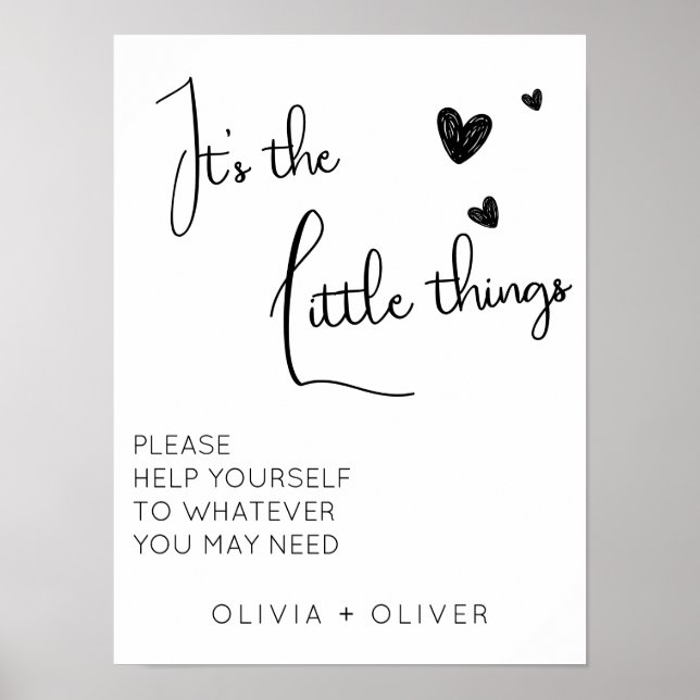 Minimalistisk basket-skylt i bröllop poster (Framsidan)