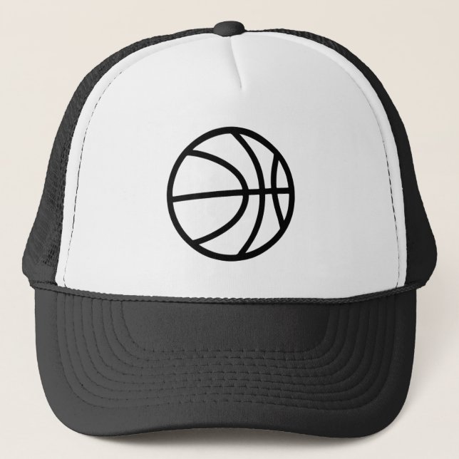 Minimalistisk basketikon truckerhatt keps (Framsida)