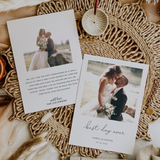 Minimalistisk bästa dag någonsin i fotopat i Bröll Meddelande (Skapare uppladdad)