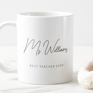 Minimalistisk bästa lärare någonsin kaffemugg
