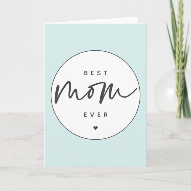 Minimalistisk Bästa Mamma Någon gång elegant Skrip Kort (Framsida)