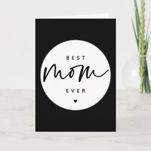 Minimalistisk Bästa Mamma Någonsin elegant Skript Kort