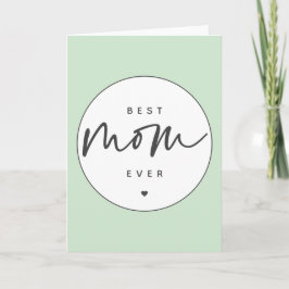 Minimalistisk Bästa Mamma Någonsin elegant Skript  Kort