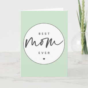 Minimalistisk Bästa mamma någonsin elegant Skript Kort